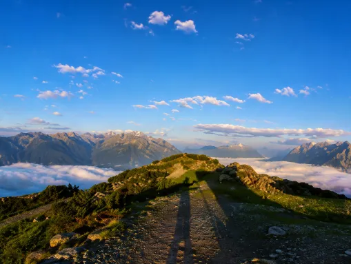 Blick vom Genussberg Venet oberhalb von Zams