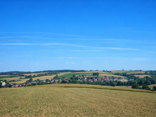 Blick auf Ittlingen - inmitten des Kraichgauer Hügellands