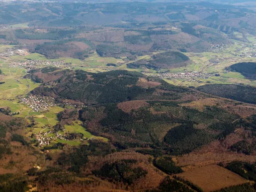 Luftbild von Lützel-Breitenborn-Lanzingen-Roßbach-Bieber
